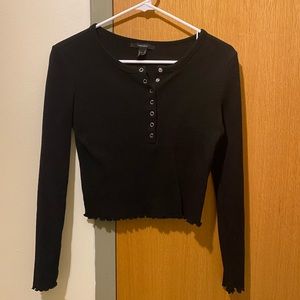 Button lattice long sleeve